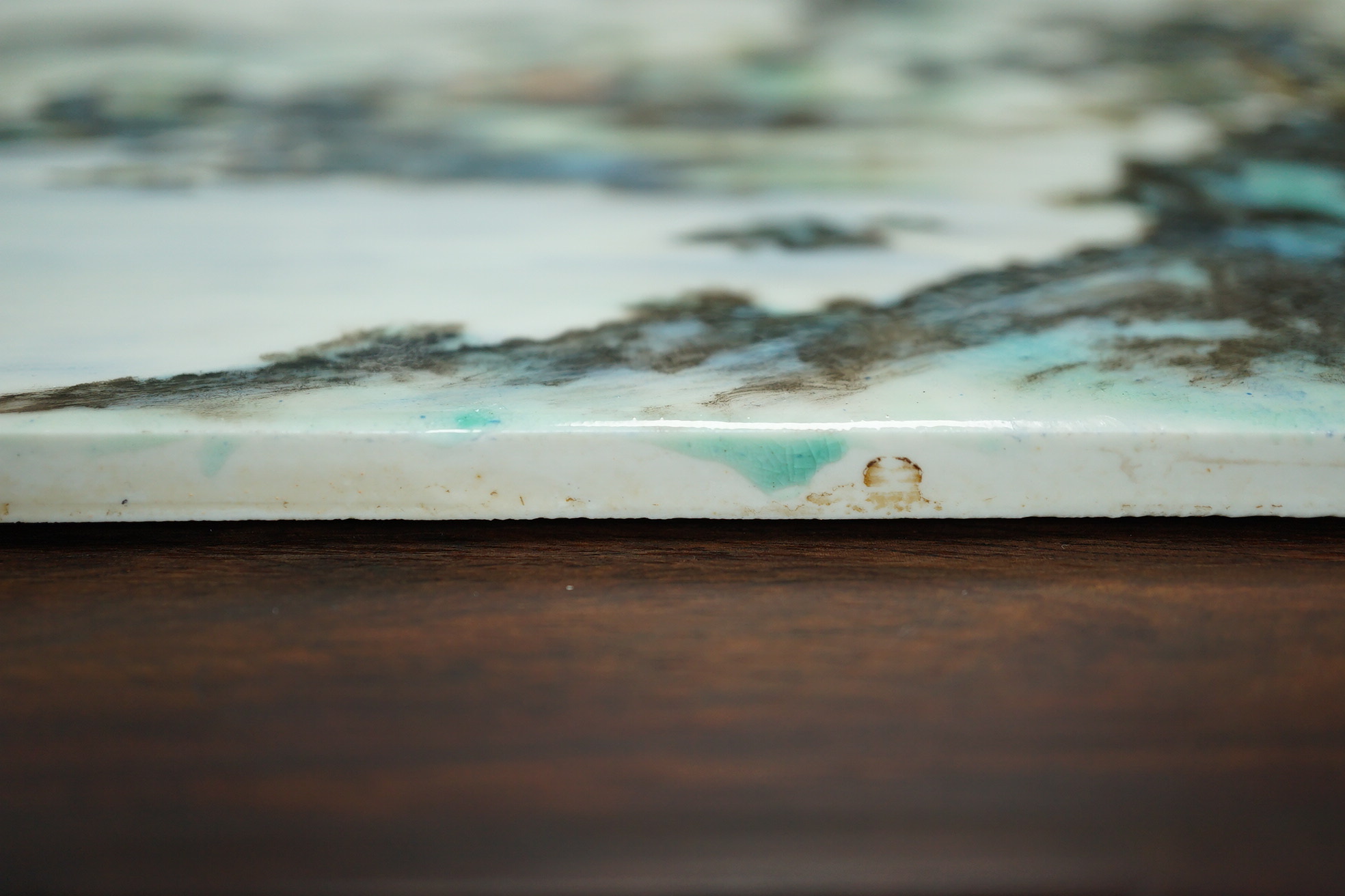 A Chinese enamelled porcelain 'landscape' plaque, attributed to Wang Xiaoting, mid 20th century